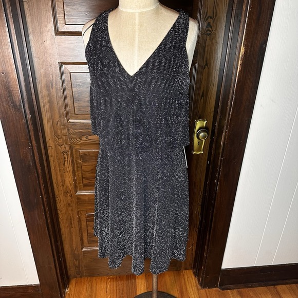 Express Dresses & Skirts - Express Party Dress Metallic Sparkle Sleeveless Womens Size M Cocktail NWT $79